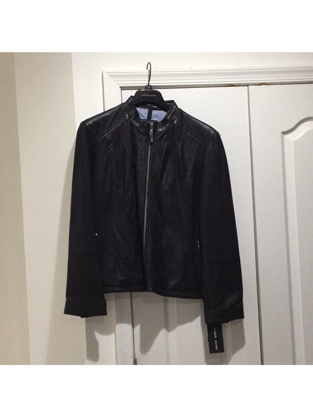 Black Rivet 3x all leather black jacket NWT